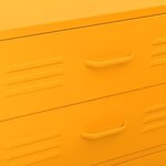 vidaXL Commode Jaune moutarde 80x35x101 5 cm Acier