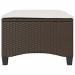 vidaXL Tabourets jardin coussins 2Pièces marron 55x55x36cm résine tressée