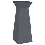 vidaXL Jardinière sur pilier avec bol anthracite  dimensions 40x40x100 cm en acier.