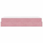 vidaXL Cadre de lit avec matelas Rose 90 x 190 cm Velours