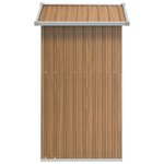 vidaXL Abri de jardin marron 126 x 97 5 x 177 cm en acier galvanisé