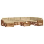 vidaXL Ensemble de canapés d'extérieur 9 Pièces Naturel et Beige