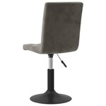 vidaXL Chaises pivotantes à manger lot de 4 gris foncé velours