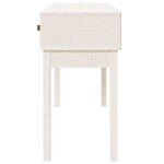vidaXL Table console Blanc 114x40x75 cm Bois massif de pin