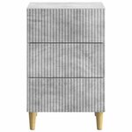 vidaXL Cabinet de chevet avec tiroir Gris béton 43 x 41 x 66 5 cm