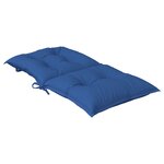 vidaXL Coussins de chaise de jardin à dossier bas lot de 2 bleu royal