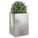 vidaXL Jardinière argenté 52x48x75 cm acier inoxydable