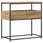 vidaXL Table Console avec tiroir chêne artisanal 75 x 40 x 75 cm