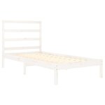 vidaXL Cadre de lit sans matelas blanc 90x190 cm bois massif