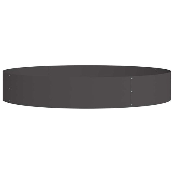 vidaXL Cache-Pot de Jardin Noir 120x120x20 cm en acier