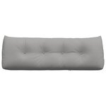 vidaXL Coussin de Dos Gris nuage 140 x 24 x 50 cm tissu