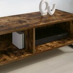 vidaXL Meuble TV Chêne Fumé 100 x 36 5 x 30 5 cm Bois d'ingénierie