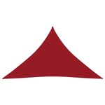 vidaXL Voile de parasol Tissu Oxford triangulaire 5x5x6 m Rouge