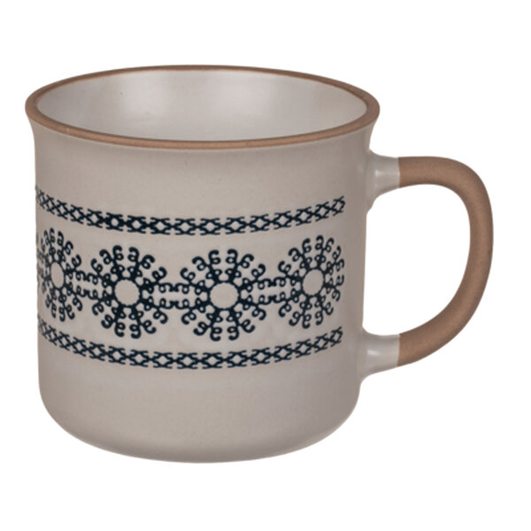Tasse flocons blanche en céramique