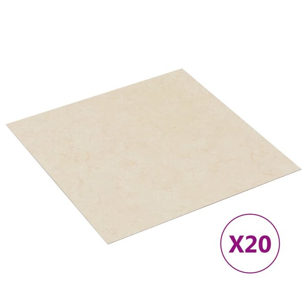 vidaXL Dalles de plancher autoadhésives 20 Pièces PVC 1 86 m² beige