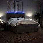 vidaXL Sommier à lattes de lit avec matelas Marron foncé 180x200 cm