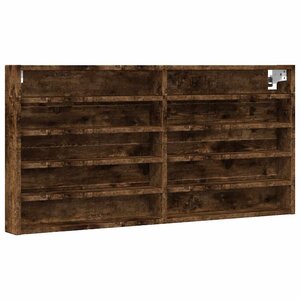 vidaXL Armoire à vitrine chêne fumé 100x8 5x50 cm bois d'ingénierie
