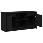 vidaXL Meuble TV avec éclairage LED en Chêne Noir  100x34x50 cm  fabriqué en bois d'ingénierie.