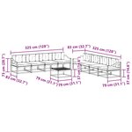 vidaXL Ensemble de canapés d'extérieur 9 Pièces Blanc et crème