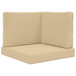vidaXL Coussin de canapé d'extérieur Polyester Beige 60 x 60 cm