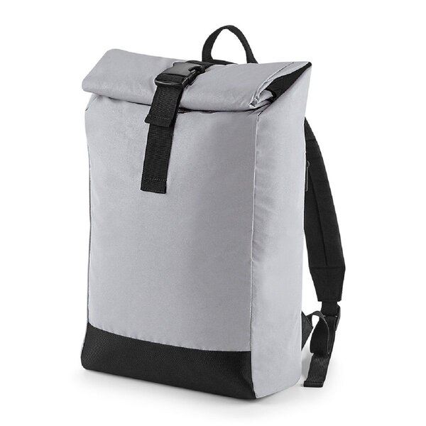 Sac à Dos Roll-top Réfléchissant COOZO - 15 Litres, Tissu Réfléchissant, Léger Et Durable - 26x43x13cm