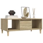 vidaXL Table basse Chêne sonoma 90x50x36 5 cm Bois d'ingénierie