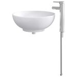 vidaXL Lavabo de salle de bains Chrome 44 x 44 x 16 cm métal