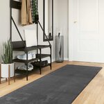 vidaXL Tapis doux à poils moyens et lavable HUARTE Anthracite