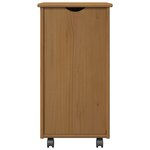 vidaXL Cabinet roulant avec roue Marron miel 34 x 39 x 65 5 cm