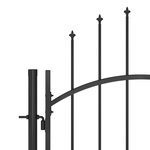 vidaXL Portail de clôture de jardin avec dessus en lance 5x2 m Noir