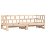 vidaXL Lit de jour avec lit gigogne 80x200 cm bois de pin massif