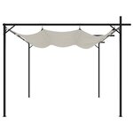 vidaXL Pergola avec toit rétractable crème 295x292x230 cm