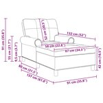 vidaXL Chaise longue avec coussin Bleu 91 x 157 x 91 cm tissu