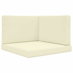 vidaXL Coussin de canapé d'extérieur 3 Pièces Crème Polyester