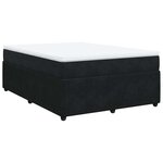 vidaXL Sommier à lattes de lit avec matelas Noir 140x190 cm Velours
