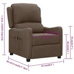 vidaXL Fauteuil inclinable électrique Taupe Tissu