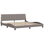 vidaXL Cadre de lit sans matelas Hanko taupe 200x200 cm tissu