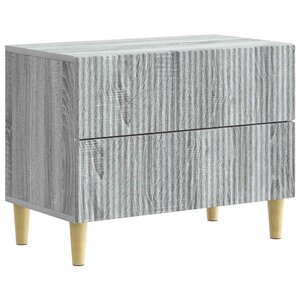 vidaXL Cabinet de chevet avec tiroir Sonoma gris 62 x 34 5 x 48 cm