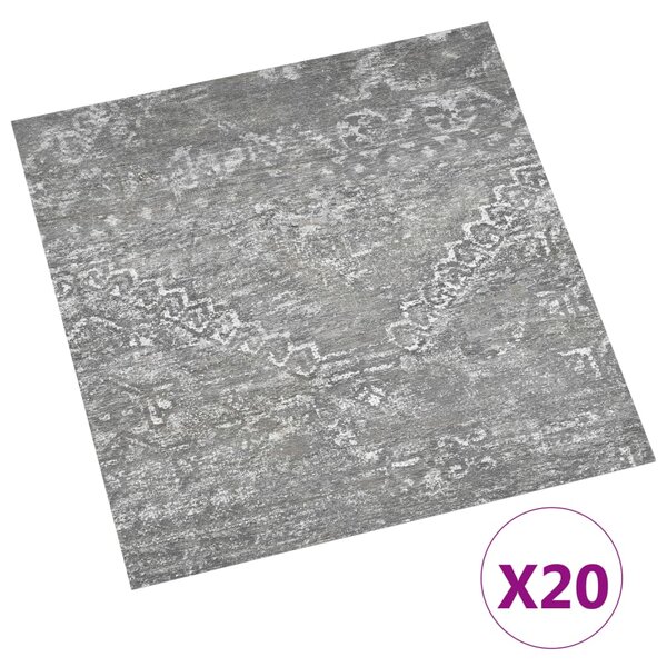 vidaXL Dalles de plancher autoadhésives 20 Pièces PVC 1 86 m² gris béton