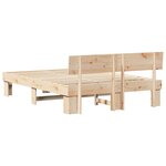 vidaXL Cadre de lit Marron 160 x 200 cm Bois massif en pin