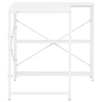 vidaXL Bureau d'ordinateur Blanc 120x72x70 cm