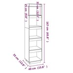 vidaXL Bibliothèque/Séparateur de pièce Blanc 40x35x167 cm Pin solide
