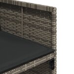 vidaXL Ensemble à manger de jardin 5 Pièces coussins gris résine tressée