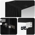 vidaXL Armoire Miroir de Salle de Bain Chêne noir 80 x 14.5 x 70 cm
