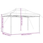 vidaXL Tente de réception pliable escamotable orange 440x292x315 cm