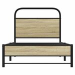 vidaXL Cadre de lit sans matelas 80x200cm chêne sonoma bois ingénierie