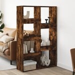 vidaXL Cloison de séparation chêne fumé 100x33x155 5cm bois ingénierie