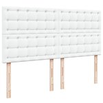 VidaXL Cadre de lit ottoman avec matelas blanc 160x200 cm similicuir