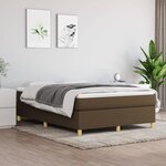 vidaXL Sommier à lattes de lit avec matelas Marron foncé 140x190 cm