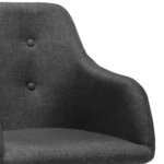 vidaXL Chaises à manger lot de 2 gris foncé tissu